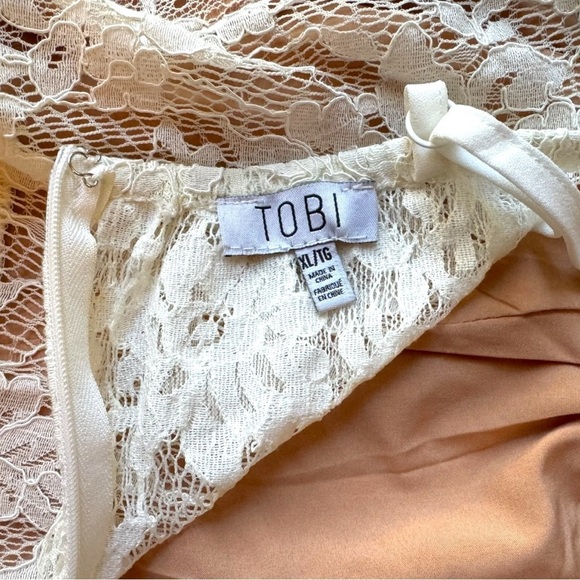 TOBI White Cream Lace Bodycon Dress - XL - Picture 12 of 15